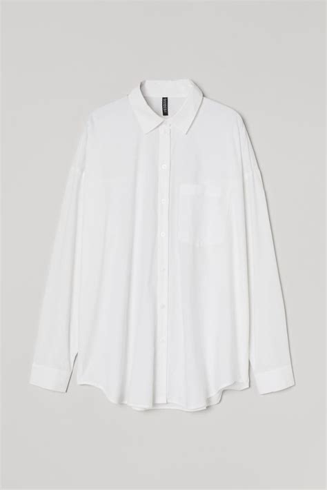 h&m oversized white shirt.